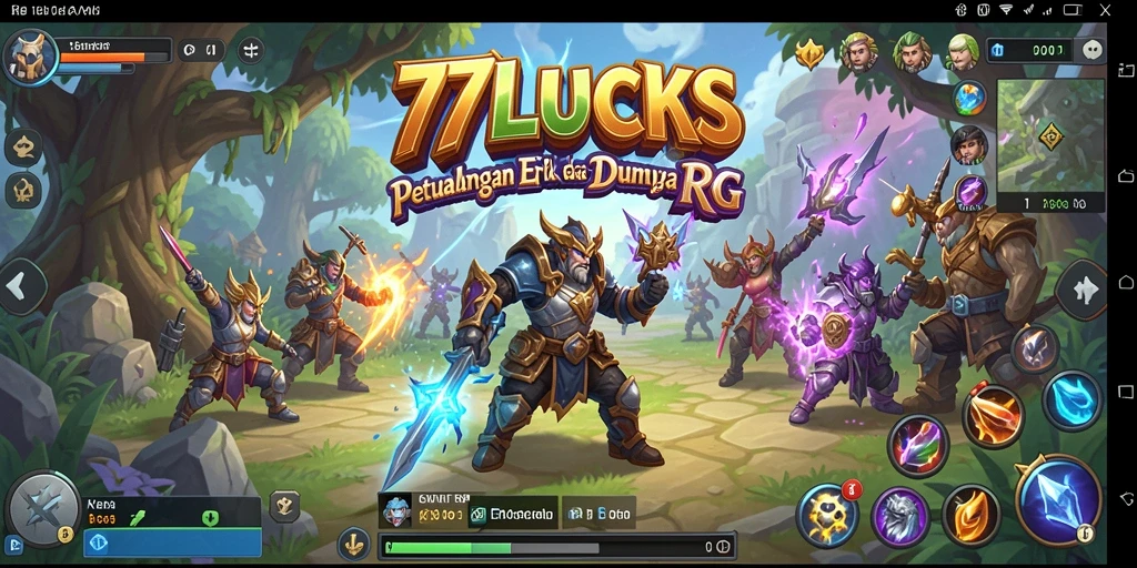 Screenshot menampilkan aksi pertempuran seru di 77LUCKS.