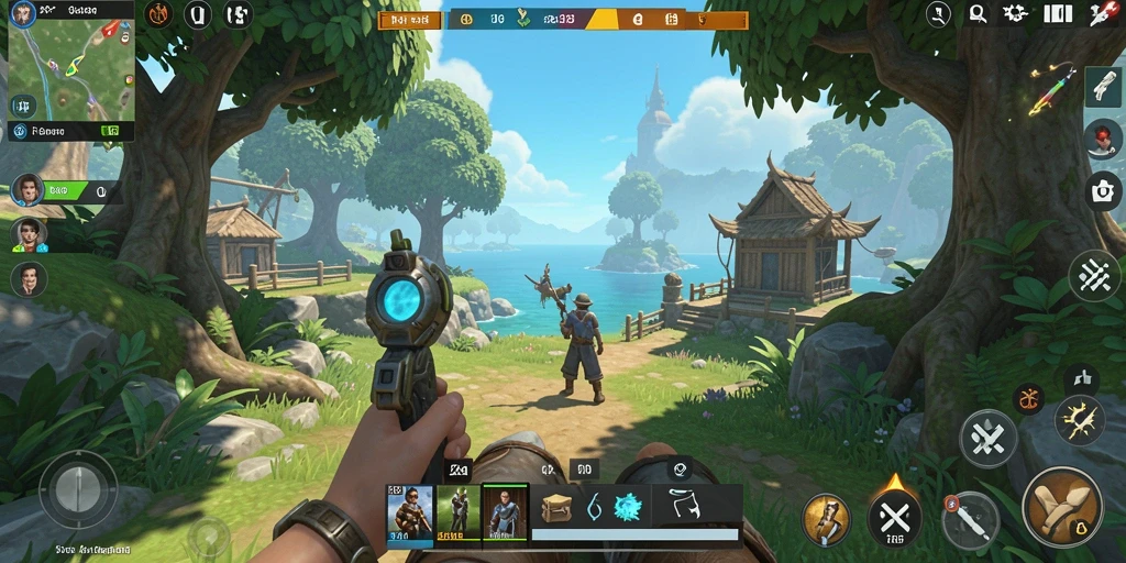 Tampilan menarik dari gameplay dunia terbuka di 93337.