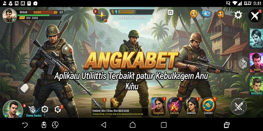 Tampilan antarmuka aplikasi ANGKABET yang menarik dan fungsional.