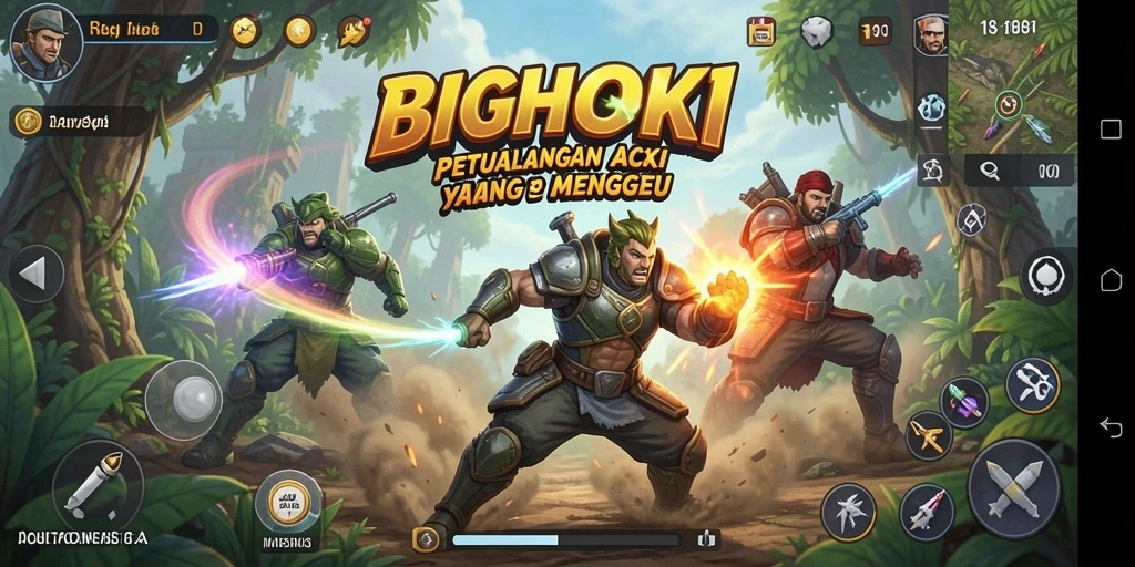 Screenshot gameplay BIGHOKI menampilkan aksi seru dan grafis menakjubkan.