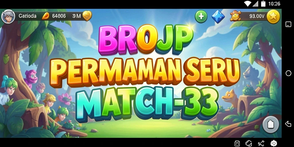 Tangkapan layar gameplay seru dari BROJP, game Match-3 yang menantang.