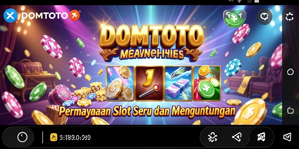 Screenshot utama DOMTOTO menampilkan pengalaman seru bermain Slot.