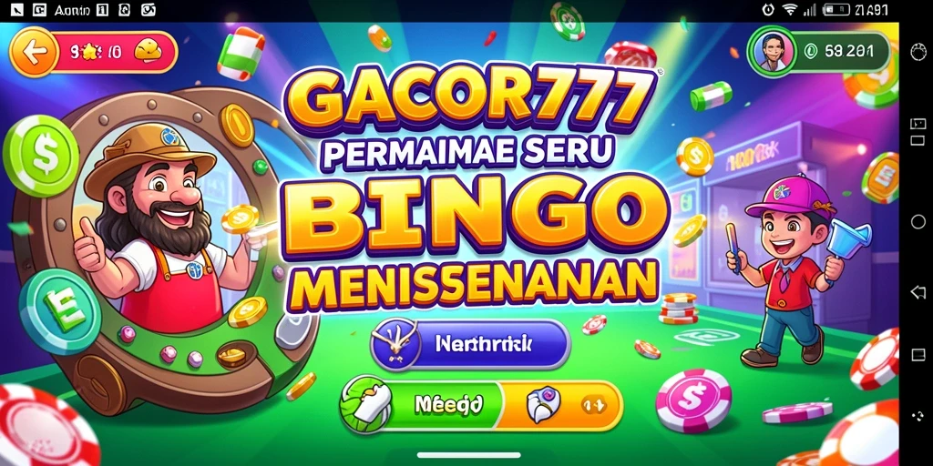 Tampilan gameplay seru dalam aplikasi GACOR777 Bingo.