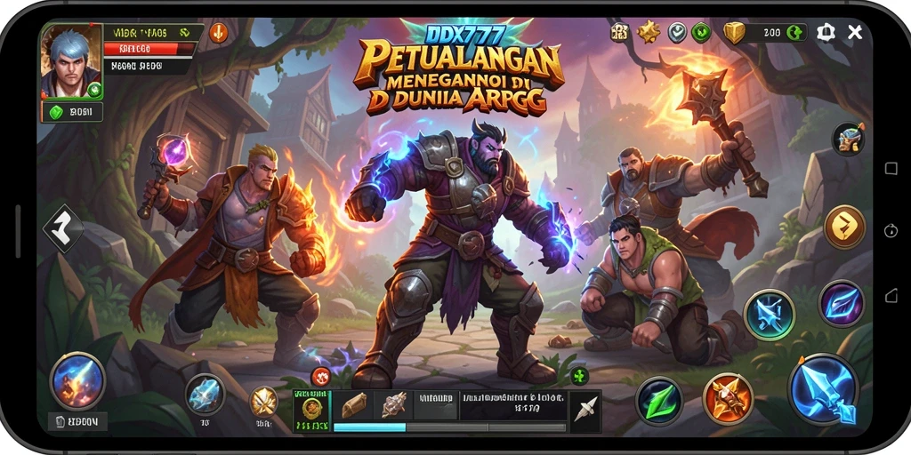 Screenshot gameplay petualangan epic dalam game ARPG IDX777.