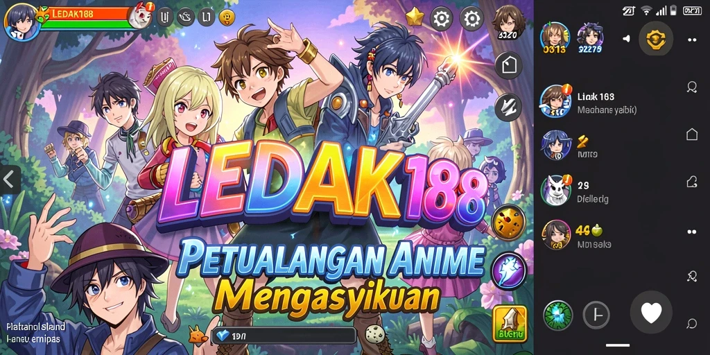 Tangkapan layar LEDAK188 memperlihatkan aksi seru dan karakter anime yang menawan.