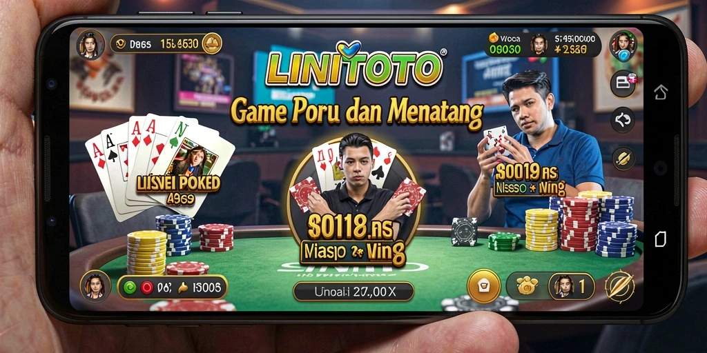 Tampilan gameplay seru dari LINITOTO saat bermain Poker.