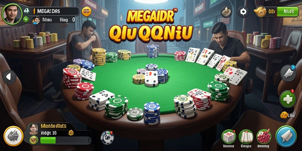 Tampilan gameplay QiuQiu yang seru dan interaktif.