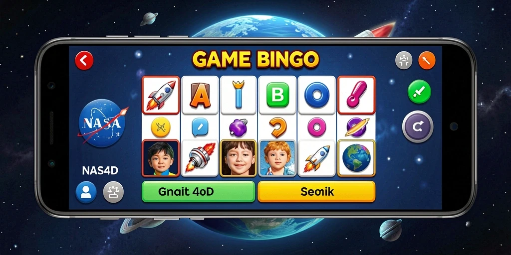 Tampilan gameplay Bingo yang seru dan interaktif.