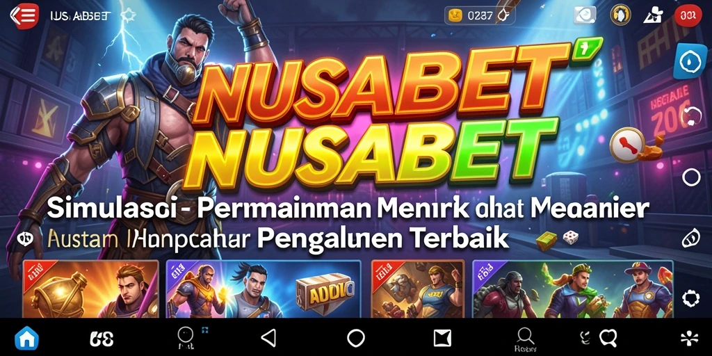 Screenshot gameplay NUSABET yang menampilkan simulasi mendalam dan interaksi pemain.