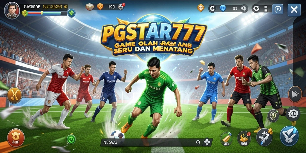 Tangkapan layar utama PGSTAR777 menunjukkan aksi olahraga yang intens dan kompetitif.