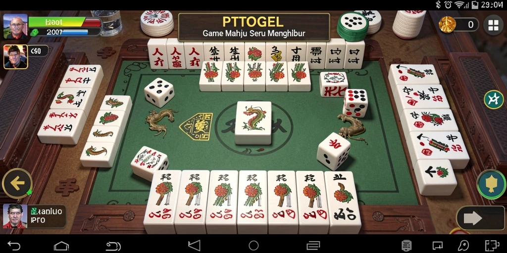 Tampilan gameplay seru PTTOGEL dalam permainan Mahjong.