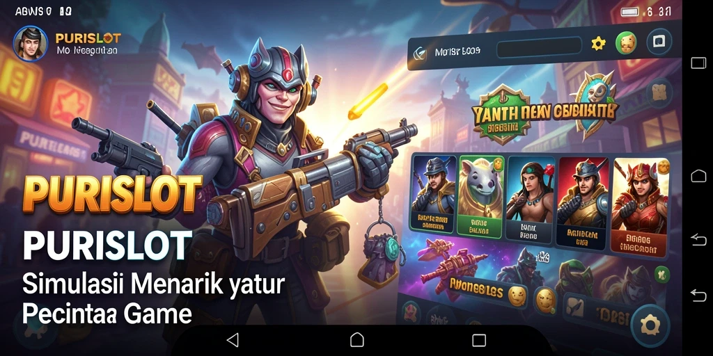 Screenshot utama dari gameplay PURISLOT dengan grafik yang memukau.
