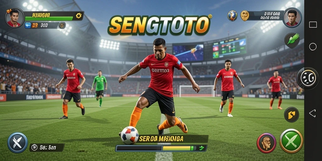Tampilan gameplay seru SENGTOTO dengan aksi olahraga nyata.