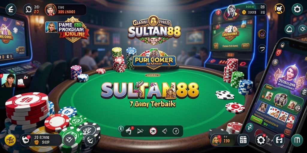Tampilan menarik dan seru saat bermain Poker di SULTAN88.