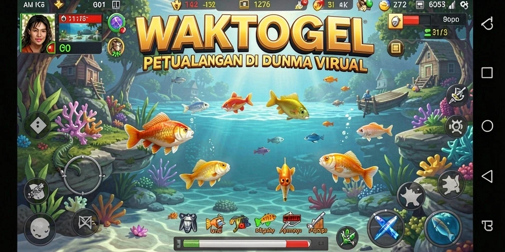 Gameplay menarik WAKTOGEL dengan aksi memancing yang menegangkan.