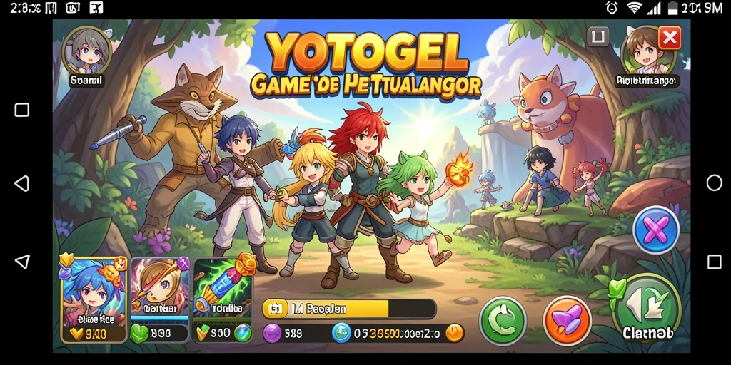 Tampilan utama gameplay YOTOGEL menampilkan karakter anime yang dinamis dan dunia yang kaya.